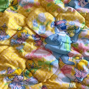 Vintage Hanna-Barbera Baby Blanket Yogi Bear Pebbles and Bam-Bam 70s